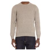 Gran Sasso Round-neck Knitwear Beige, Herr