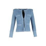 Balmain Pre-owned Pre-owned Bomull ytterklder Blue, Dam