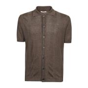 Kangra Short Sleeve Shirts Brown, Herr