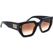 Dsquared2 Gradient Lins Solglasögon för Kvinnor Black, Dam