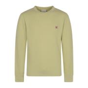 Maison Kitsuné Räv Huvud Patch Sweatshirt Yellow, Herr