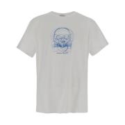 Alexander McQueen Sketch Skull Crew Neck T-Shirt White, Herr