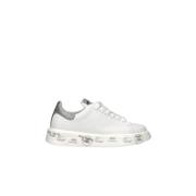 Premiata Vita läderglittersneakers för kvinnor White, Dam