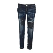 Dsquared2 Slim Fit Blå Jeans Blue, Dam