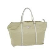 Prada Vintage Pre-owned Nylon prada-vskor Beige, Dam