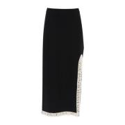 By Malene Birger Blommig Mini Kjol Black, Dam