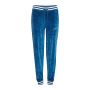 Ball Avslappnad Passform Randig Sweatpants Ocean Blue, Dam