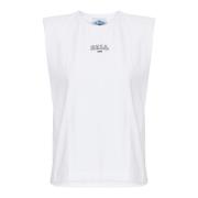 Ball Sleeveless Tops White, Dam