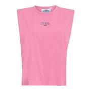 Ball Bubblegum Tanktop med axelvaddar Pink, Dam