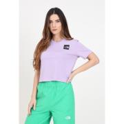 The North Face Dam Lila Kort Midja T-shirt Purple, Dam