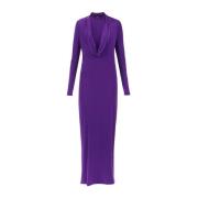 Versace Elegant Svart Cocktailklänning Purple, Dam