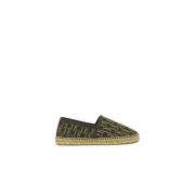 Carolina Herrera Brun och Guld Canvas Espadrilles Brown, Dam