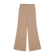 Alberto Biani Wide Trousers Brown, Dam