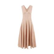 Alaïa Maxi Dresses Beige, Dam