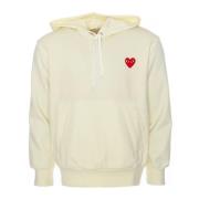 Comme des Garçons Play Huvtröja med Logo Patch Beige, Herr