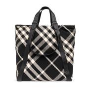 Burberry Rutig shopper väska Black, Dam