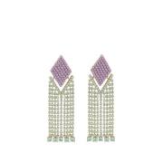 Shourouk Earrings Purple, Dam