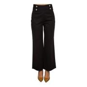 Nenette Wide Trousers Black, Dam