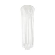 Genny Draperad Kaftan Maxi Klänning White, Dam