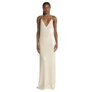 N21 Maxi Dresses Beige, Dam