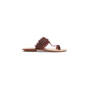 Maliparmi Broderad Capri Sandal med Rem Multicolor, Dam