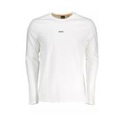 Hugo Boss Ekologisk Bomullslångärmad T-shirt White, Herr