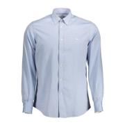 Harmont & Blaine Ljusblå Bomullsskjorta med Kontrasterande Detaljer Bl...