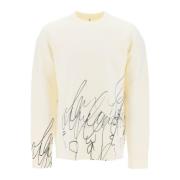 Oamc Round-neck Knitwear White, Herr