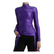 Dolce & Gabbana Long Sleeve Tops Purple, Dam