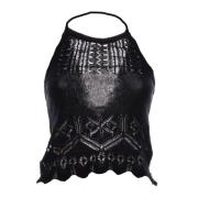 Akep Sleeveless Tops Black, Dam