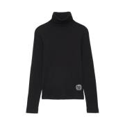 Ines De La Fressange Paris Matthieu svart turtleneck topp Black, Dam