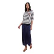 Ines De La Fressange Paris Marianna vit/marinrandig topp Multicolor, D...