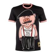 Dolce & Gabbana Svart bomull T-shirt med varumärkesutskrift Black, Her...