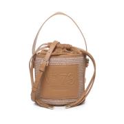 V73 Natur Vit Bucket Väska med Äppelspill Brown, Dam