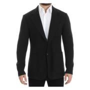 Dolce & Gabbana Lyxig Grön Cashmere Martini Blazer Black, Herr