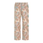 Acne Studios Bomullsbyxor AH8 Orange Green Multicolor, Herr