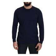 Paolo Pecora Round-neck Knitwear Blue, Herr