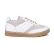 MM6 Maison Margiela Vita lädersneakers med hål överallt White, Herr