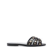 Saint Laurent Sliders Black, Dam