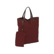 Fendi Vintage Pre-owned Canvas handvskor Red, Dam