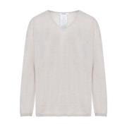 Max Mara Freccia V-Neck Sweater White, Dam