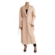 Dolce & Gabbana Single-Breasted Coats Beige, Dam