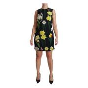 Dolce & Gabbana Blommig Sheath Mini Klänning - Svart Multicolor, Dam