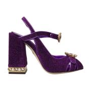 Dolce & Gabbana High Heel Sandals Purple, Dam