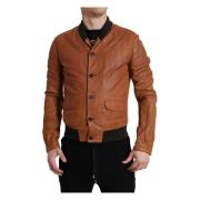 Dolce & Gabbana Leather Jackets Brown, Herr