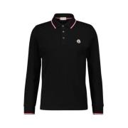 Moncler Långärmad poloskjorta Black, Herr