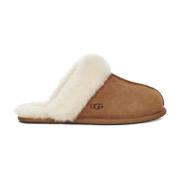 UGG Lyxiga Mockatofflor med Fårskinnskrage Brown, Dam