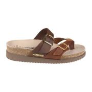 Mephisto Flat Sandals Brown, Dam