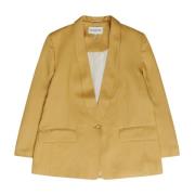 Munthe Elegant Gul Blazer med V-Hals Yellow, Dam