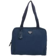 Prada Vintage Pre-owned Tyg prada-vskor Blue, Dam